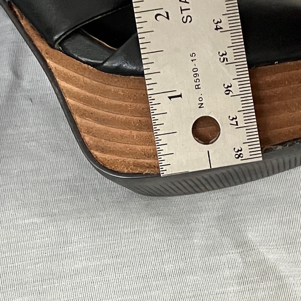 MIA 8 1/2 Black and Brown Platform Heels vegan - Picture 3 of 16